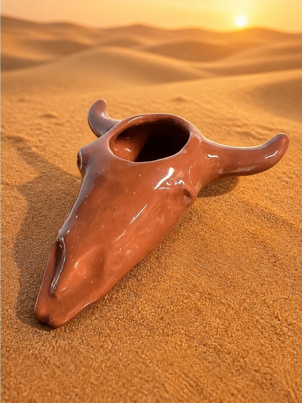 Steer Skull Planter Mexico